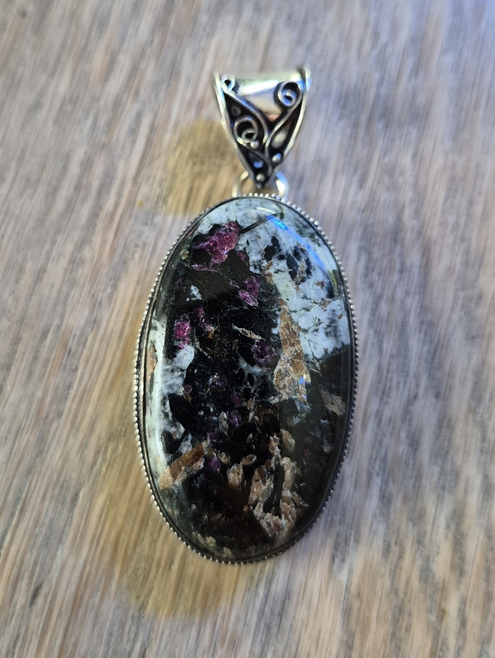 Eudialyte Sterling Silver Pendant